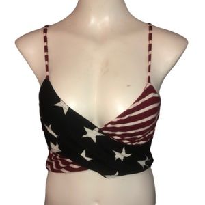 Super cute American flag crop top size large